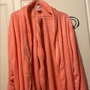 Pink bathrobe